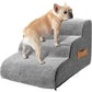 Pet Stairs with High Density Foam and Removable Washable Cover, Gentle  Incline