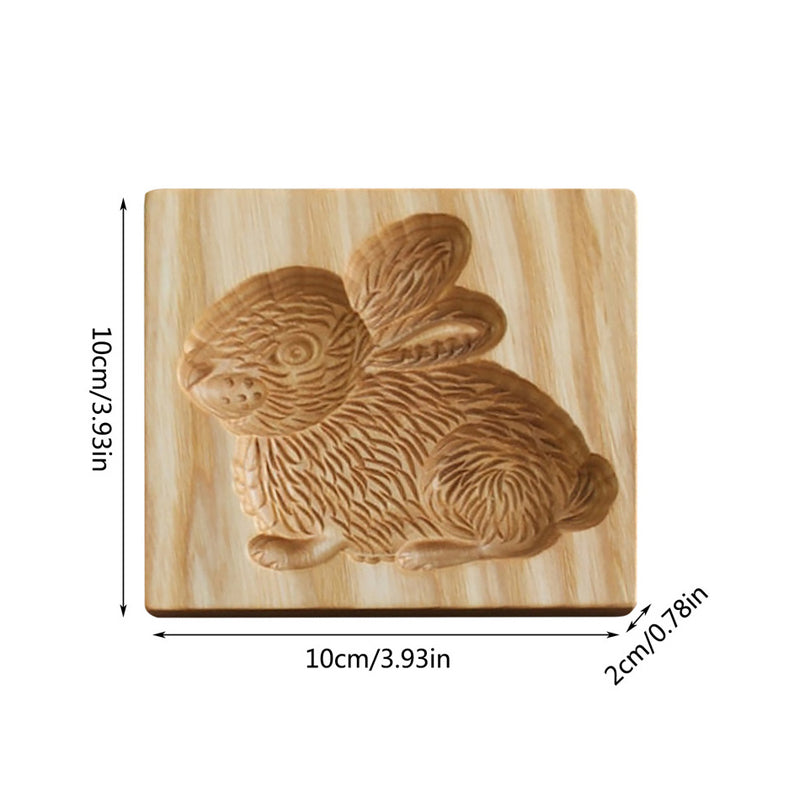 Wooden Cookie Cutter with Seven Seasonal Designs and Press-Lift Mold