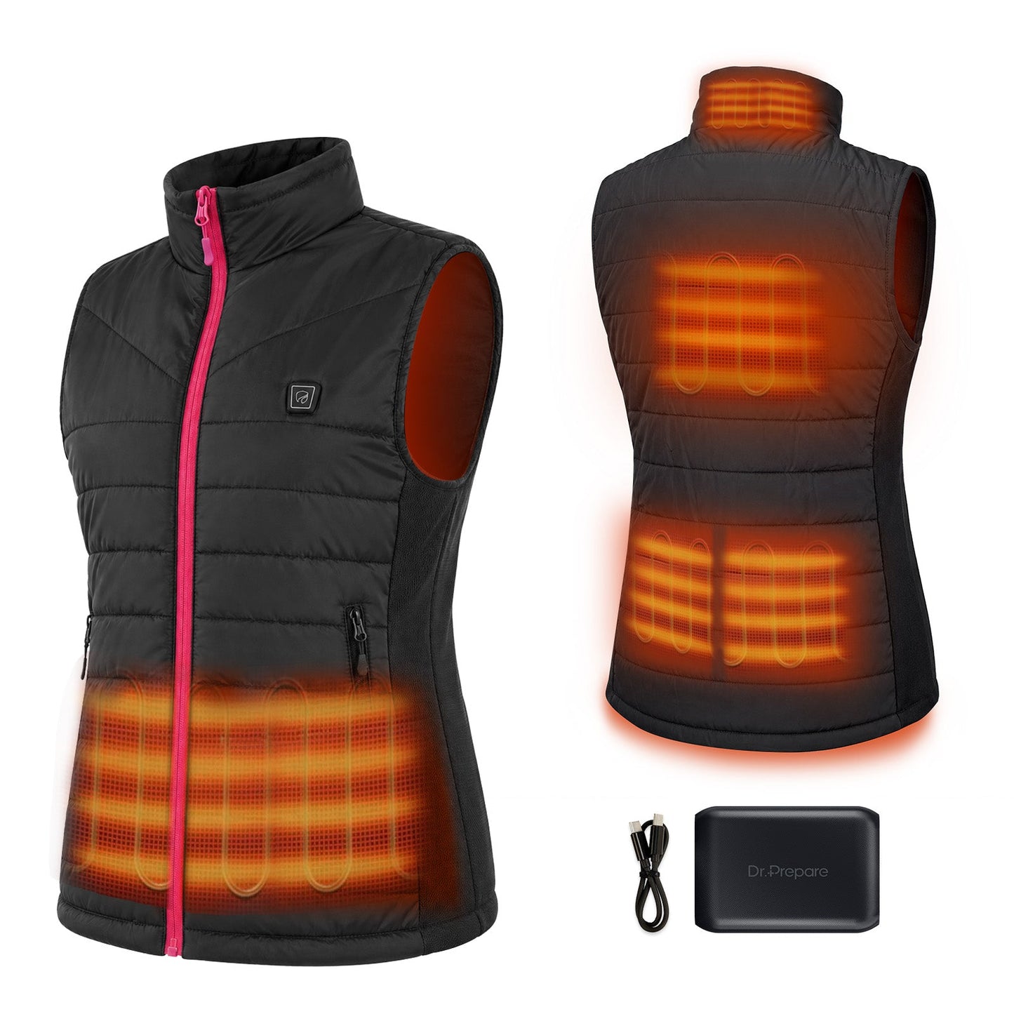 Heated Vest for Women with Six Zone Heat and Three Temperature Settings