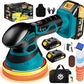 Battery Powered Orbital Buffer for Auto Paint Correction with Multiple Foam Pads