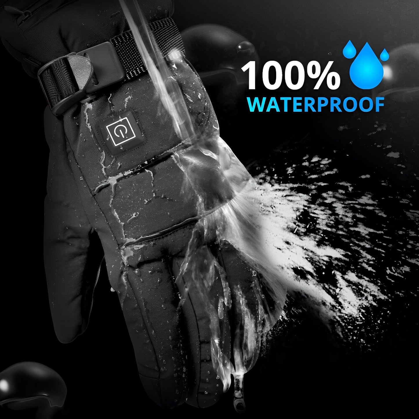 USB Heated Gloves with Three Heat Levels and 8-Hour Run Time, Water-Resistant Palm