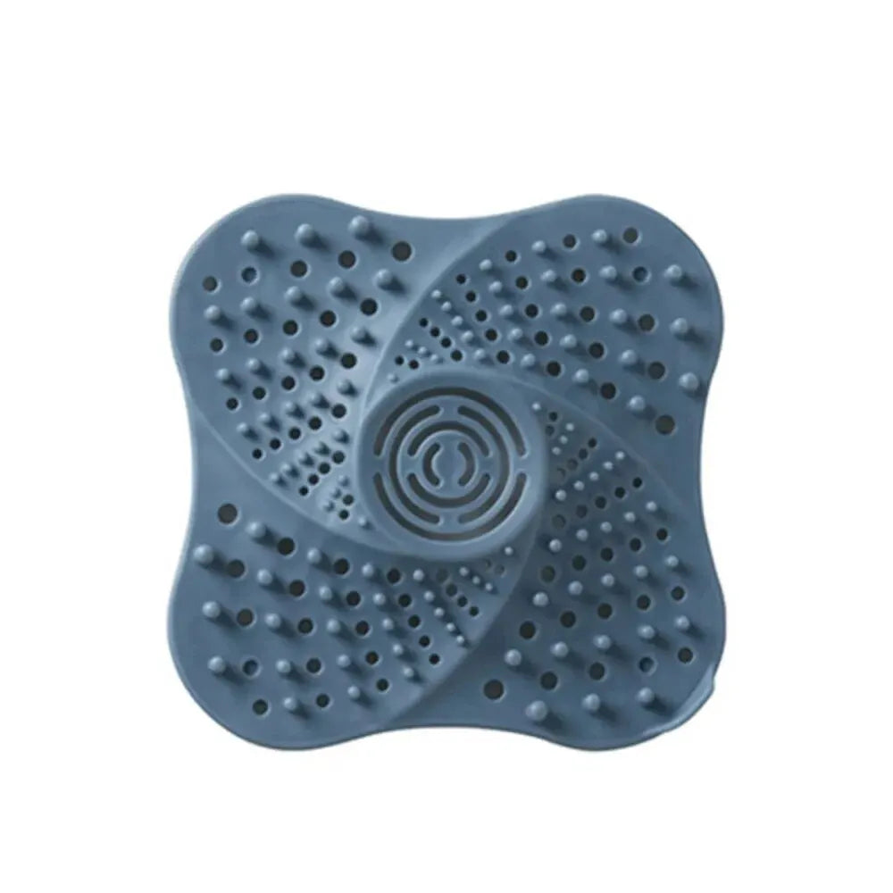 Spiral Drain Hair Catcher with Suction Cups and Lift Handle
