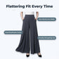 Wide Leg Pants with Pleated Front and Elastic Waistband, Wrinkle Resistant Cotton Blend
