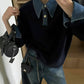 Knit Cardigan with Metal Button Closure and Medium Stretch Fabric, Shift Fit