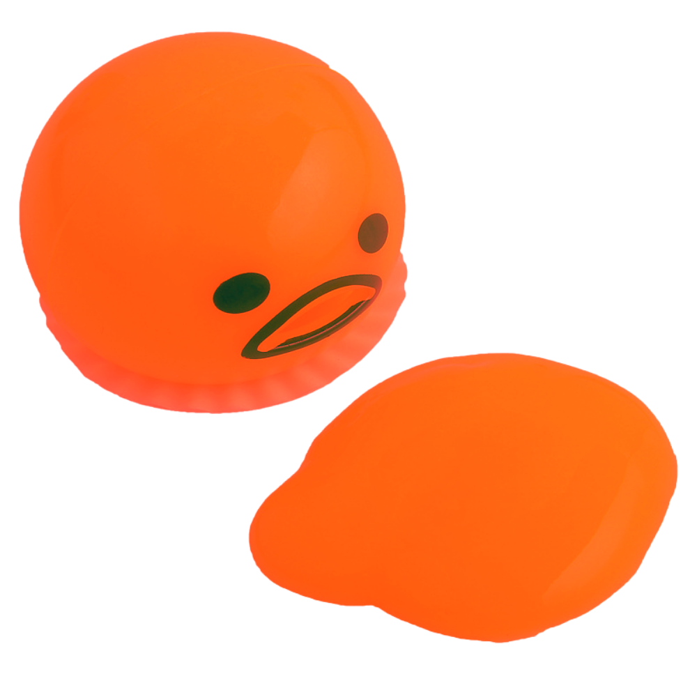 Vomiting Egg Toy with Projectile Goo Action and Suction Feature, 4 Colors