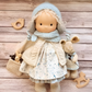 Soft Cotton Doll with Wool Stuffing and Neutral Features for Toddlers