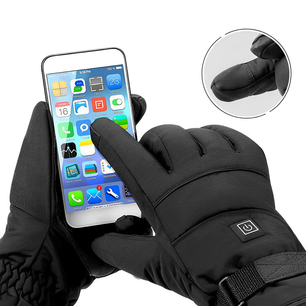 USB Heated Gloves with Three Heat Levels and 8-Hour Run Time, Water-Resistant Palm