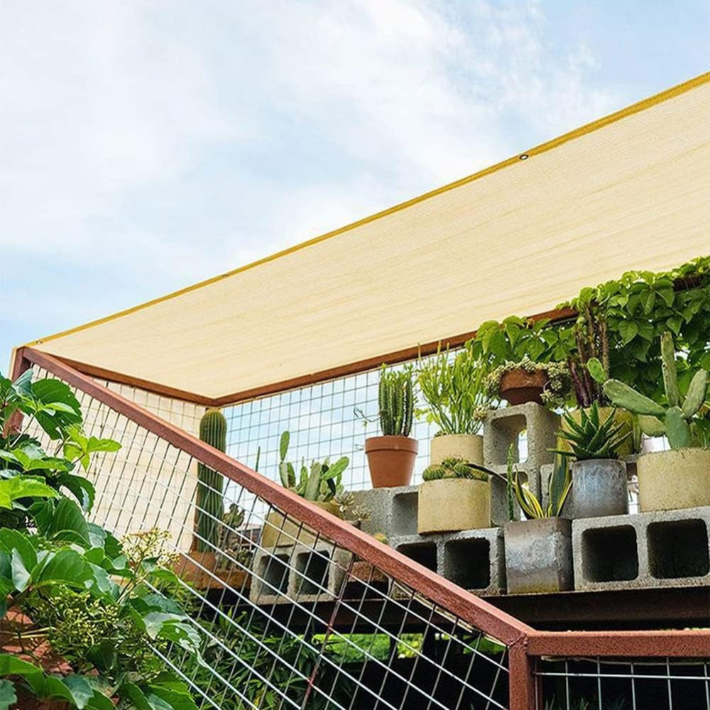 Mesh Shade Sail with Metal Grommets and UV Protection for Patios