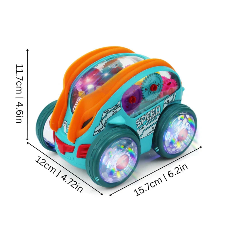 Musical Toy Car with LED Lights and 360 Degree Rotation
