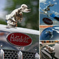 Duck Radiator Emblem with Chrome Plating and Pin Mounting, 6x4 Inches