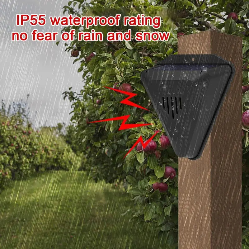 Ultrasonic Bird Repeller with Solar Charging and 13 Predator Sounds