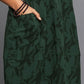 Floral Midi Dress with Long Sleeves and Side Pockets