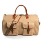 Convertible Travel Duffle Bag with Garment Buckles and Shoe Compartment, Telescoping Handle
