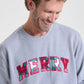 Plaid Appliqué Sweatshirt with Long Sleeves and Hip Length, Crewneck Style