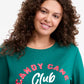 Breathable Crewneck Pajama Set with Side Pockets and Long Sleeves, Festive Holiday Print