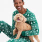 Cotton Pajama Set with Long Sleeves and Drawstring Waist, Printed Design