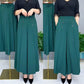 Wide Leg Pants with Pleated Front and Elastic Waistband, Wrinkle Resistant Cotton Blend