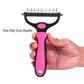 Undercoat Removal Brush with Rounded Steel Teeth for Medium to Long Fur