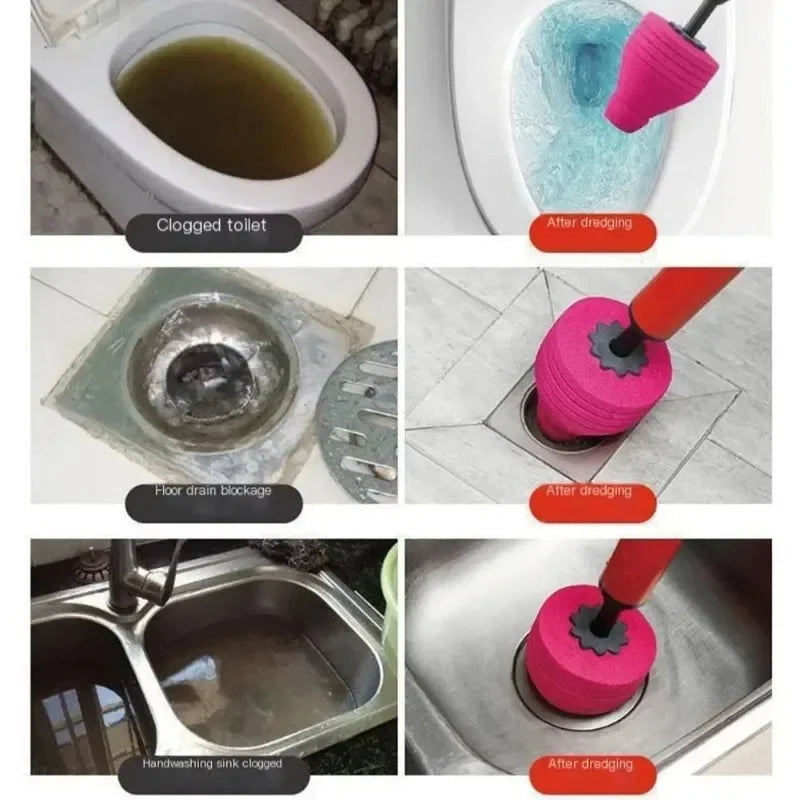 High Pressure Toilet Plunger with Stainless Steel Body