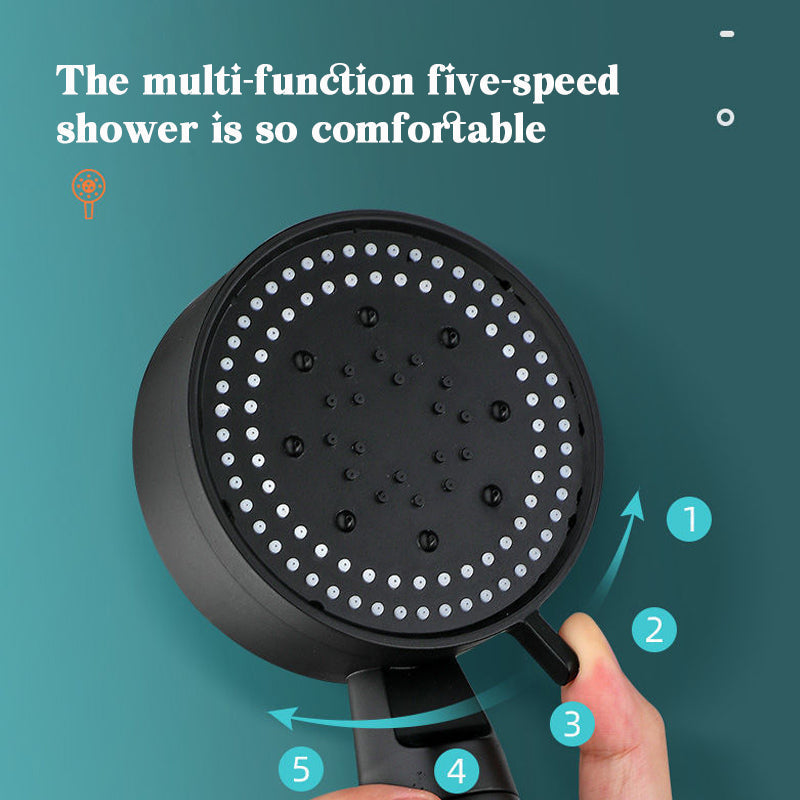 High Pressure Showerhead with 5 Spray Modes and Flexible Silicone Nozzles