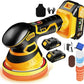 Battery Powered Orbital Buffer for Auto Paint Correction with Multiple Foam Pads