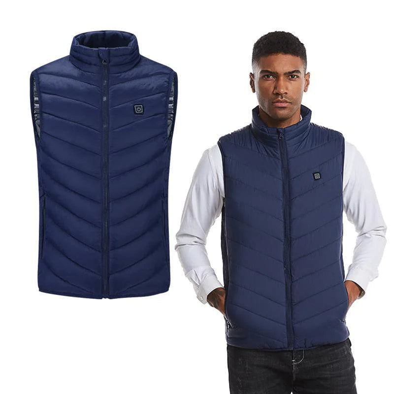 Heated Vest with Carbon Fiber Elements and 12-Hour Runtime, Three Zones