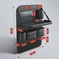 Back Seat Storage Organizer with Foldable Tray and Adjustable Device Holder