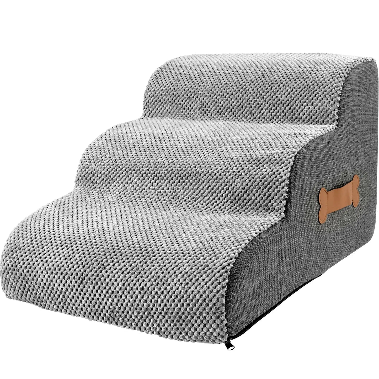 Pet Stairs with High Density Foam and Removable Washable Cover, Gentle  Incline
