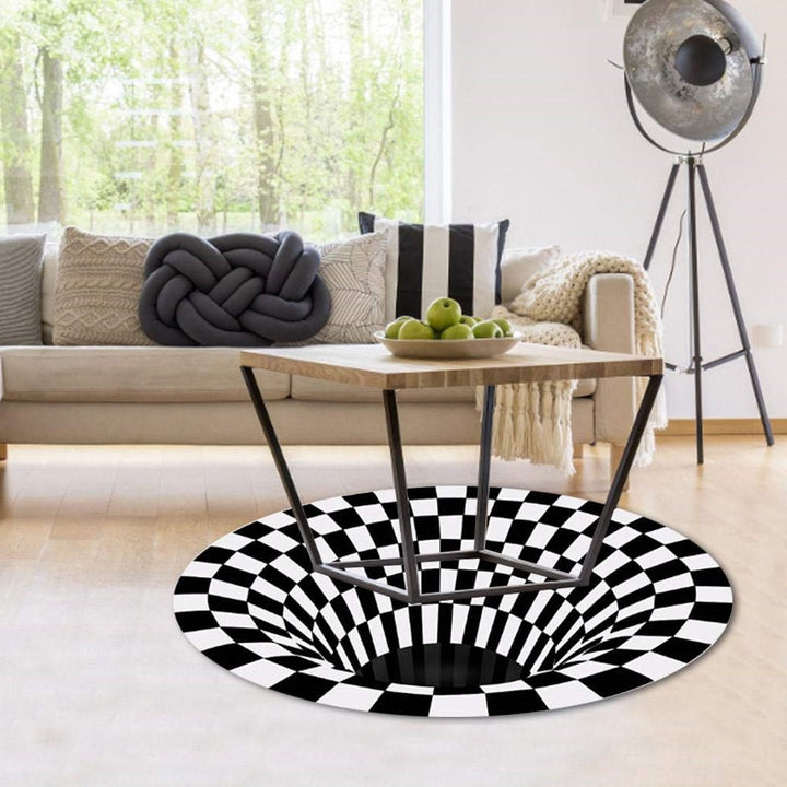 3D Vortex Illusion Rug With Anti-Slip Soft Polyester Surface