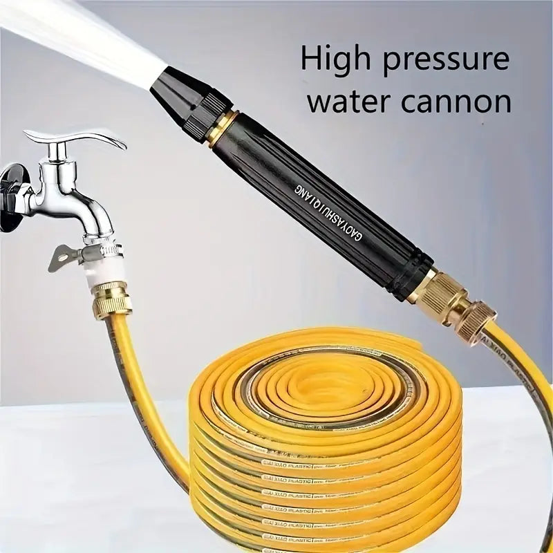 Garden Hose Spray Nozzle with Trigger Lock and Extendable Tube, Four Spray Patterns