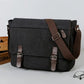 Canvas Messenger Bag with Laptop Compartment and Multiple Pockets, Adjustable Strap