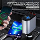 Car Charger with Dual Retractable Cables and Four Charging Ports