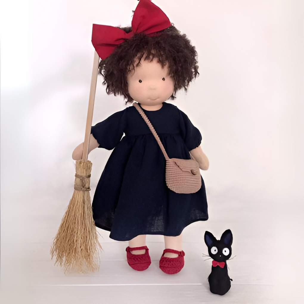 Soft Cotton Doll with Wool Stuffing and Neutral Features for Toddlers