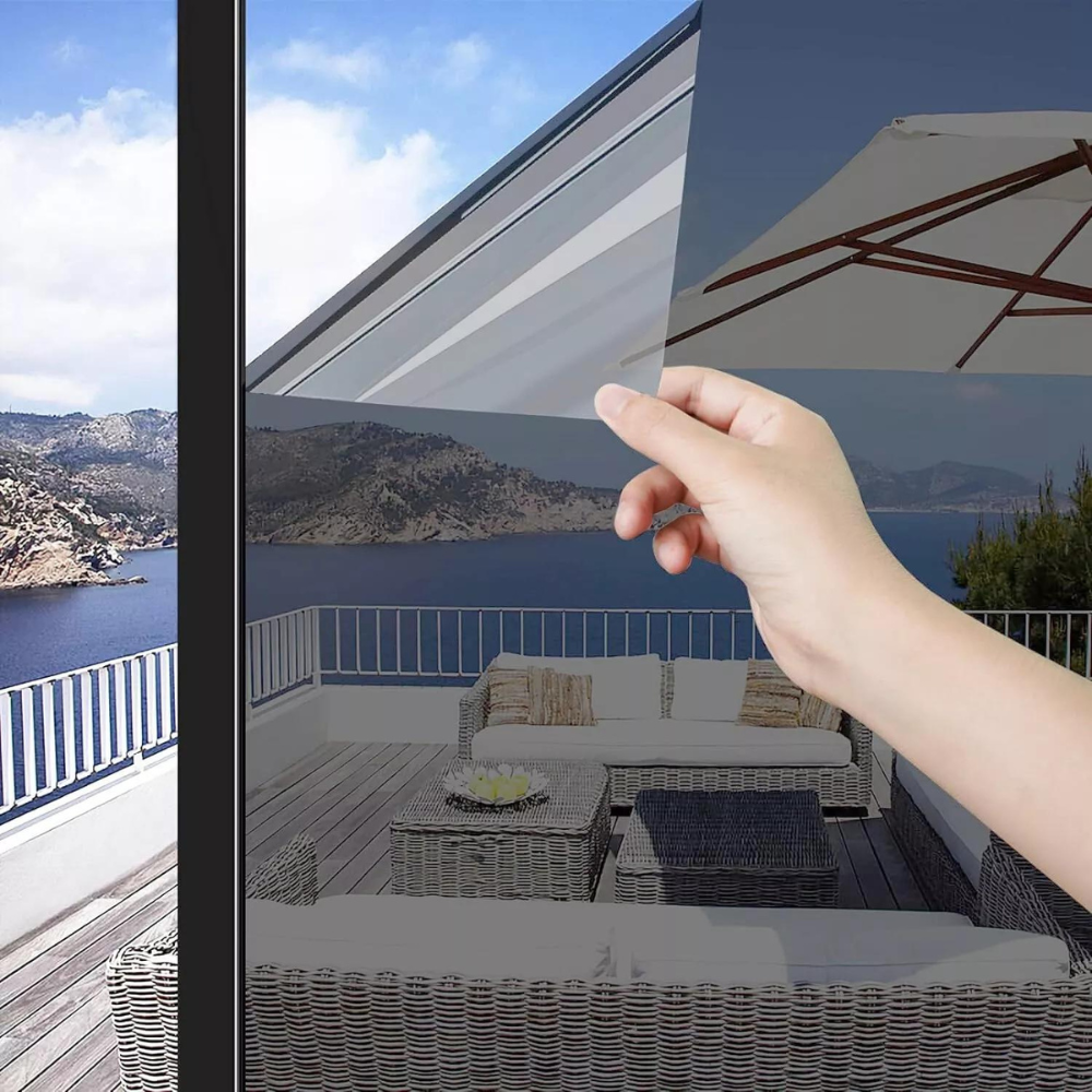 Solar Heat Blocking Window Film with Static Cling and UV Filtration, 15.7x39.4in