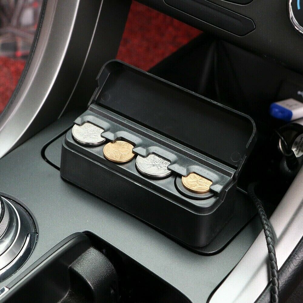 Coin Holder with Snap Closure and Quick Access Release for Car Storage