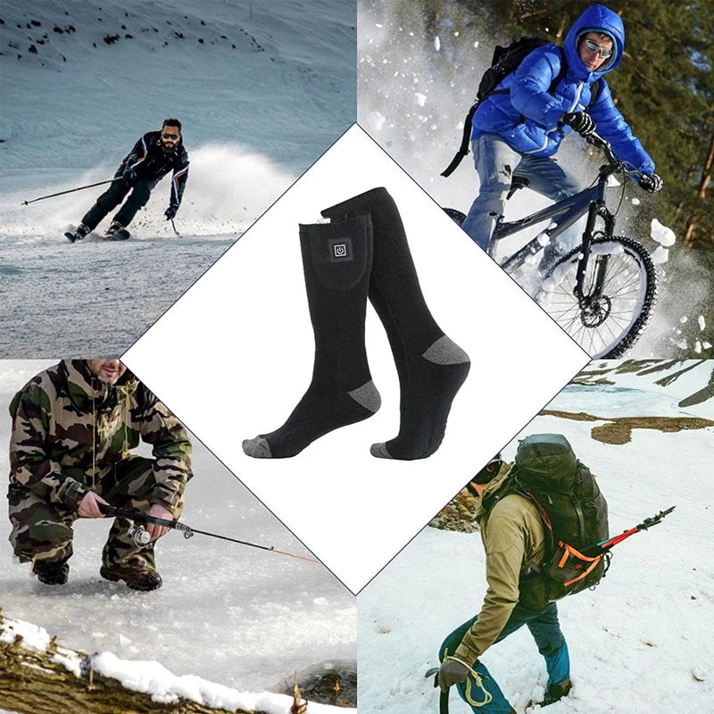 Rechargeable Heated Socks with Adjustable Temperature Settings and 8-Hour Battery Life