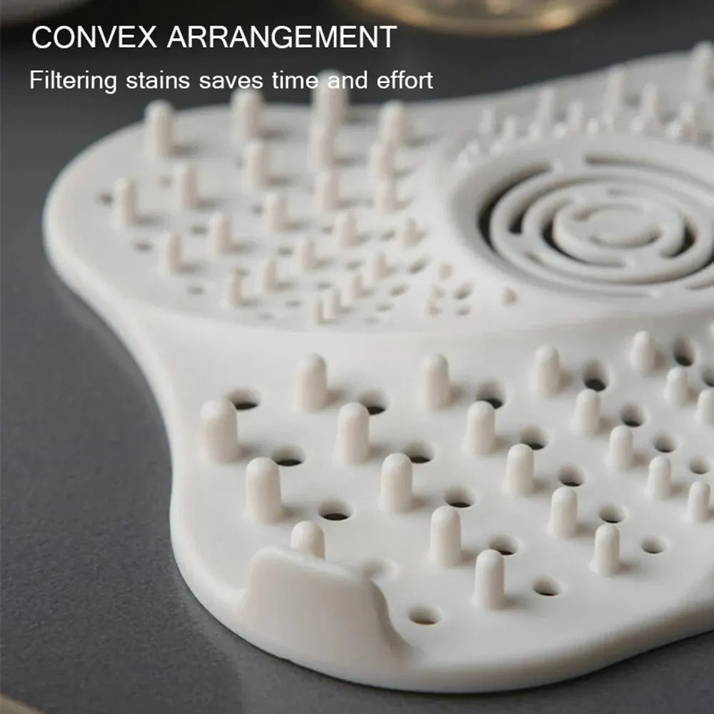 Spiral Drain Hair Catcher with Suction Cups and Lift Handle
