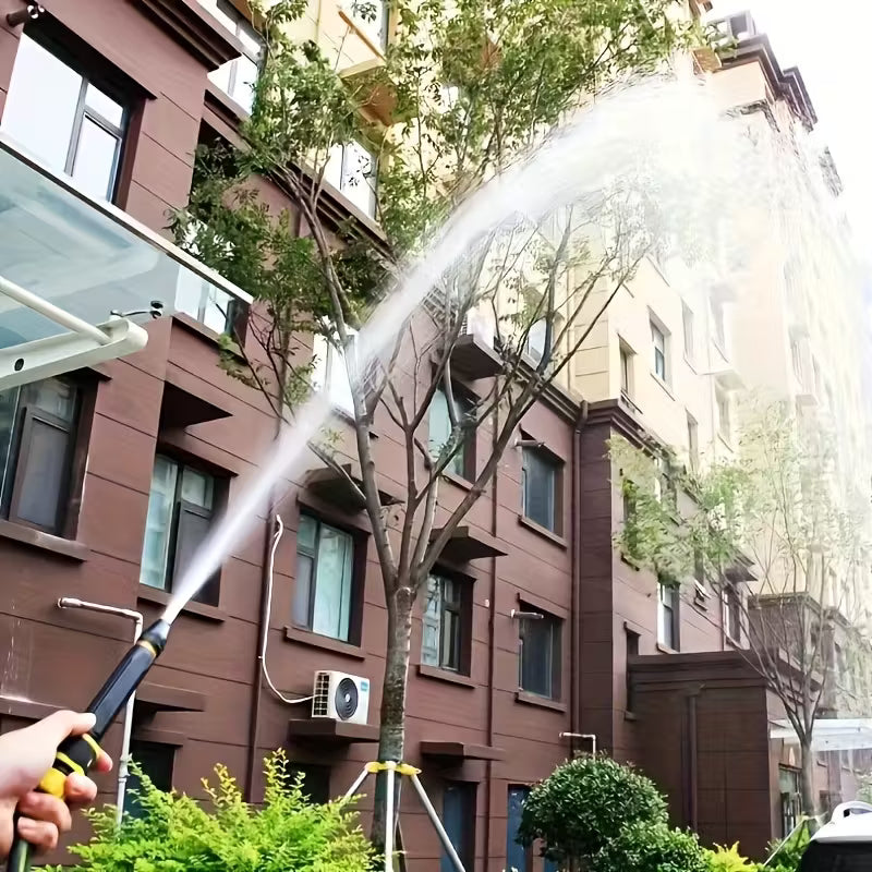 Garden Hose Spray Nozzle with Trigger Lock and Extendable Tube, Four Spray Patterns