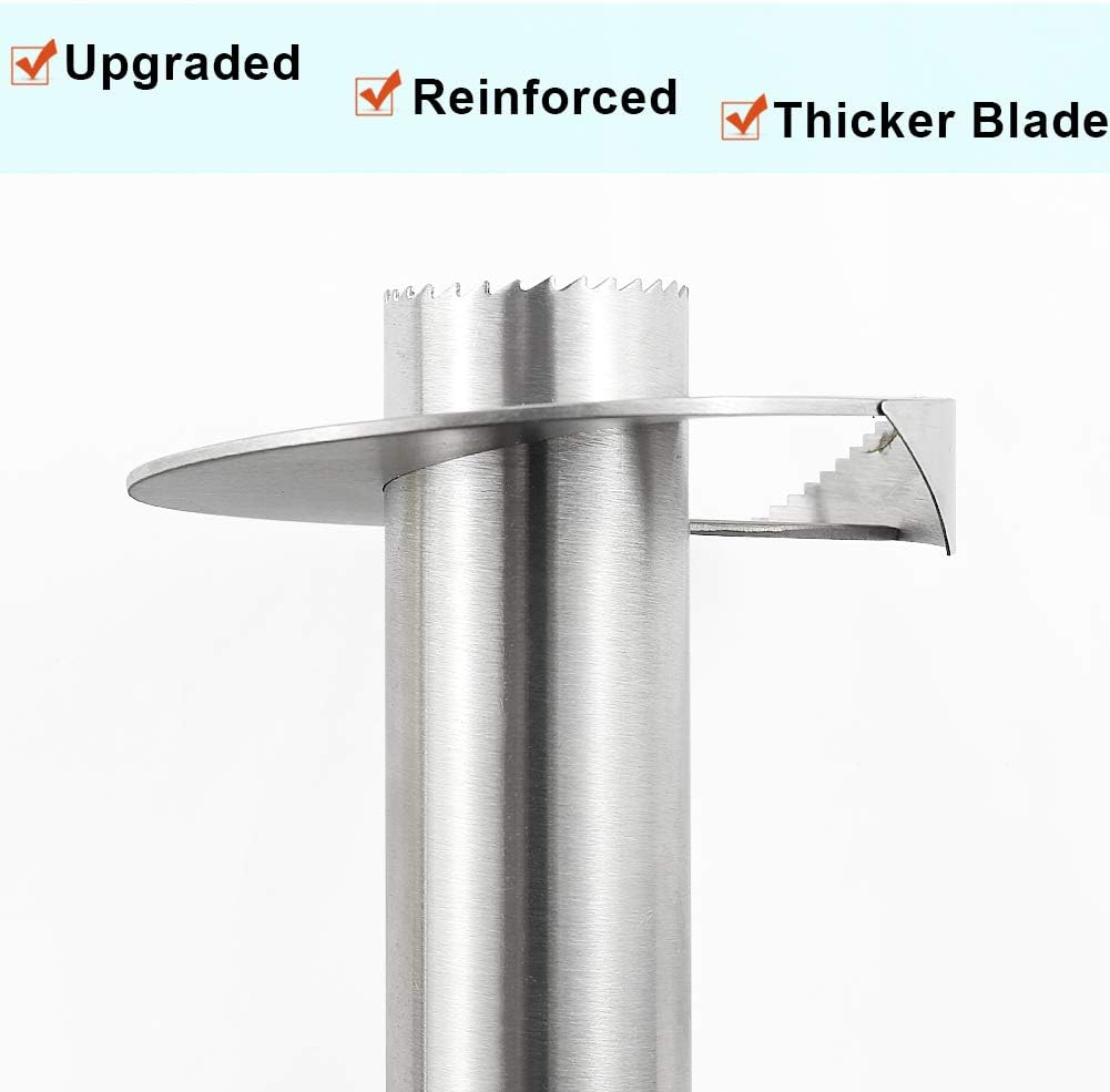 Spiral Pineapple Corer with Serrated Blade and Detachable Handle