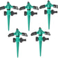 Rotating Garden Sprinkler Set with 360 Degree Coverage and Adjustable Spray Angles, 5 Pack