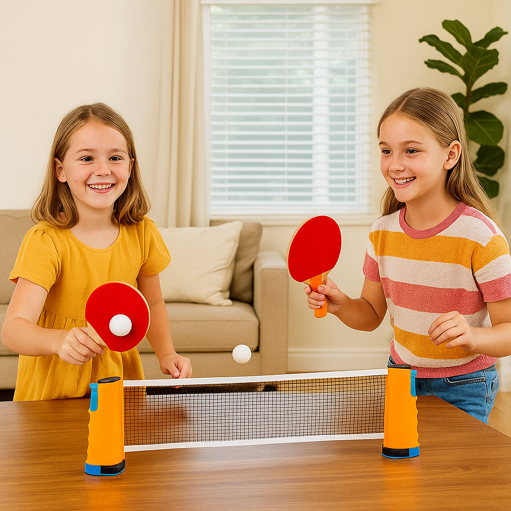 Retractable Table Tennis Net with Adjustable Clamps for Multiple Table Sizes