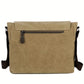 Canvas Messenger Bag with Laptop Compartment and Multiple Pockets, Adjustable Strap