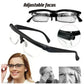 Variable Focus Glasses with Dial Adjustment and Polycarbonate Lenses, Plus 1 to Plus 4 Diopters
