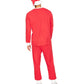 Mens Santa Claus Crew Neck Pajama Set with Pockets and Drawstring Waist