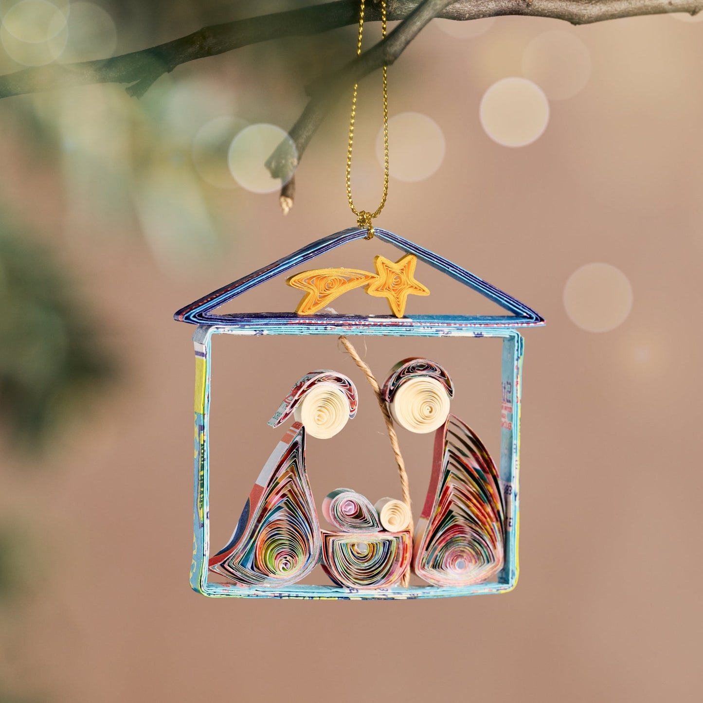 Quilled Nativity Ornament - Ten Thousand Villages