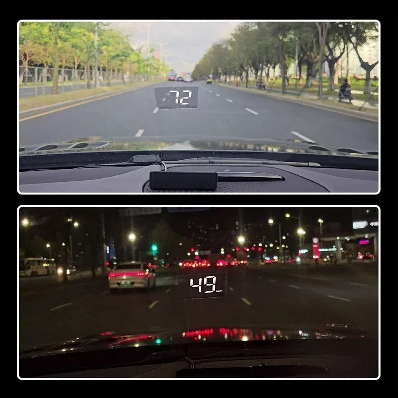 Windshield Speedometer with LED Projection Display and Auto Brightness Control