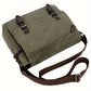 Canvas Messenger Bag with Laptop Compartment and Multiple Pockets, Adjustable Strap