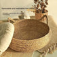 Woven Cattail Grass Cat Bed with Removable Seasonal Pad