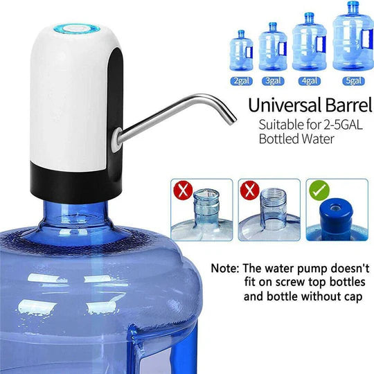 Automatic Water Dispenser for Bottled Water, USB Rechargeable Touch Control