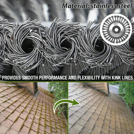 Carbon Steel Weed Brush and Trimmer for Lawns, Driveways, and Paths
